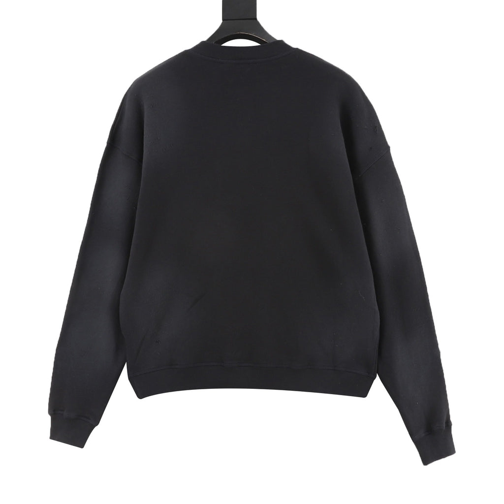 Acne Studios Women's Men's Black Logo Henley Sweatshirt