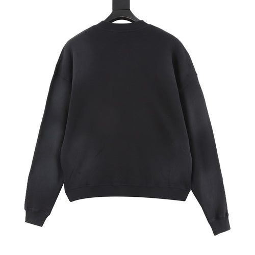 Acne Studios Women's Men's Black Logo Henley Sweatshirt