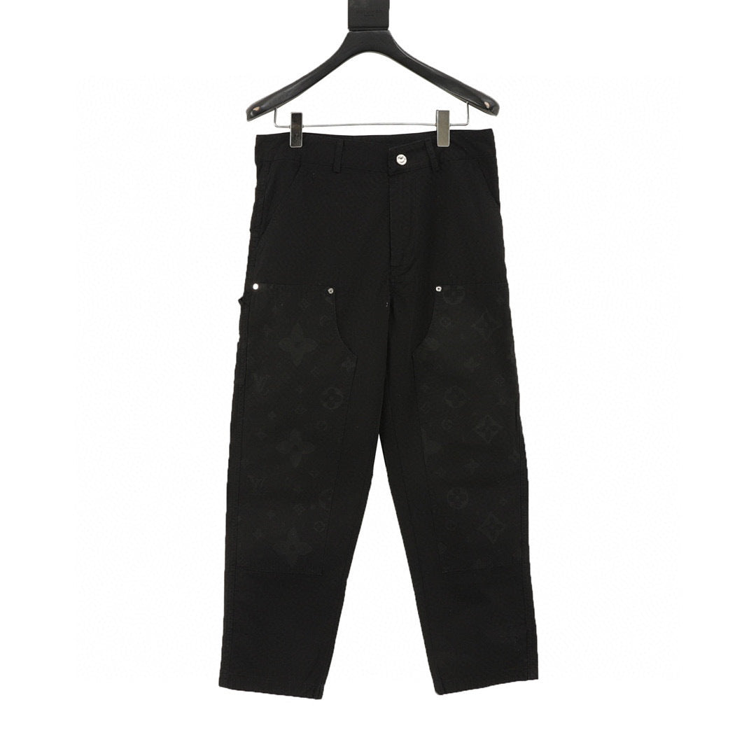 Louis Vuitton LV Monogram Jacquard Carpenter Straight-Leg Trousers