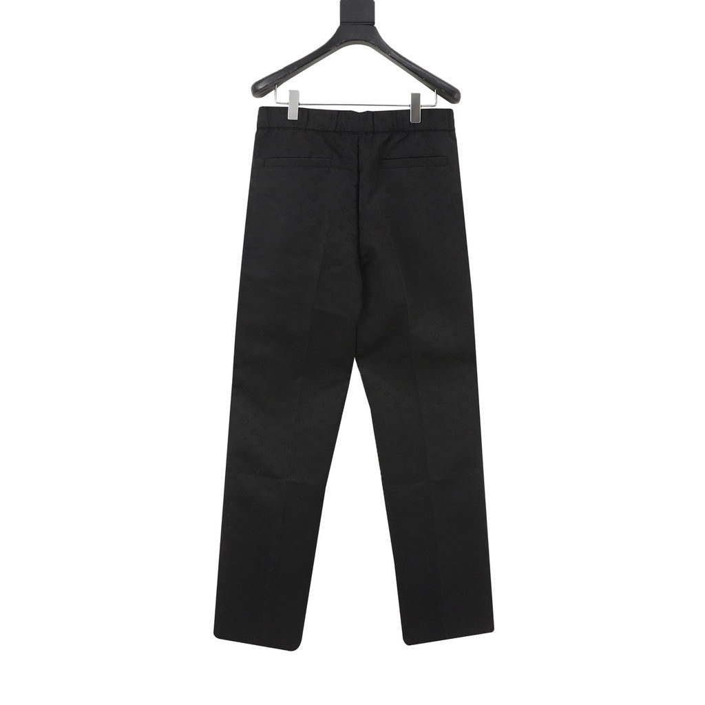 Louis Vuitton Women's Men's Black Monogram Elastic-Waist Trousers