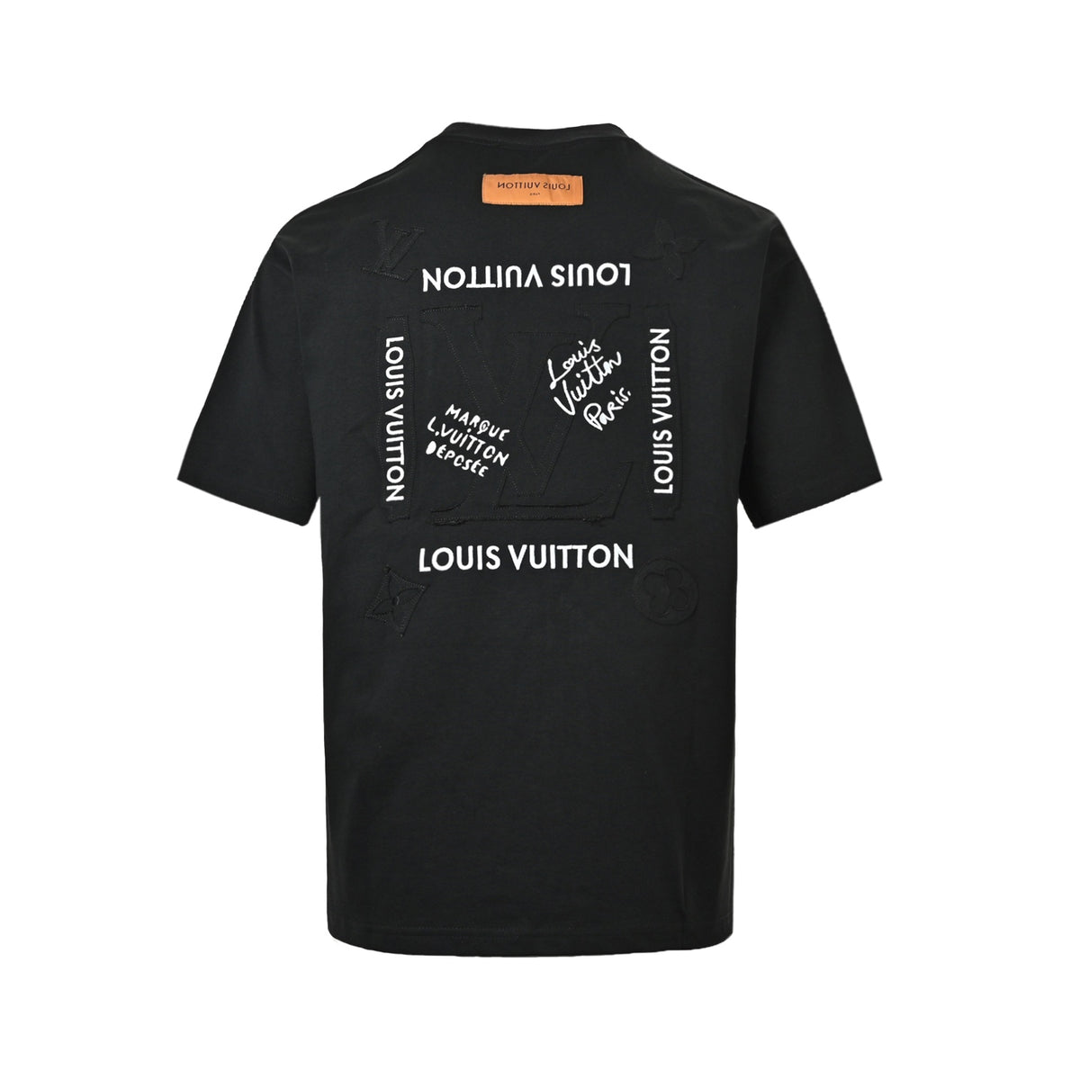 Louis Vuitton Small Signature Embroidered Short-Sleeve T-Shirt in Black