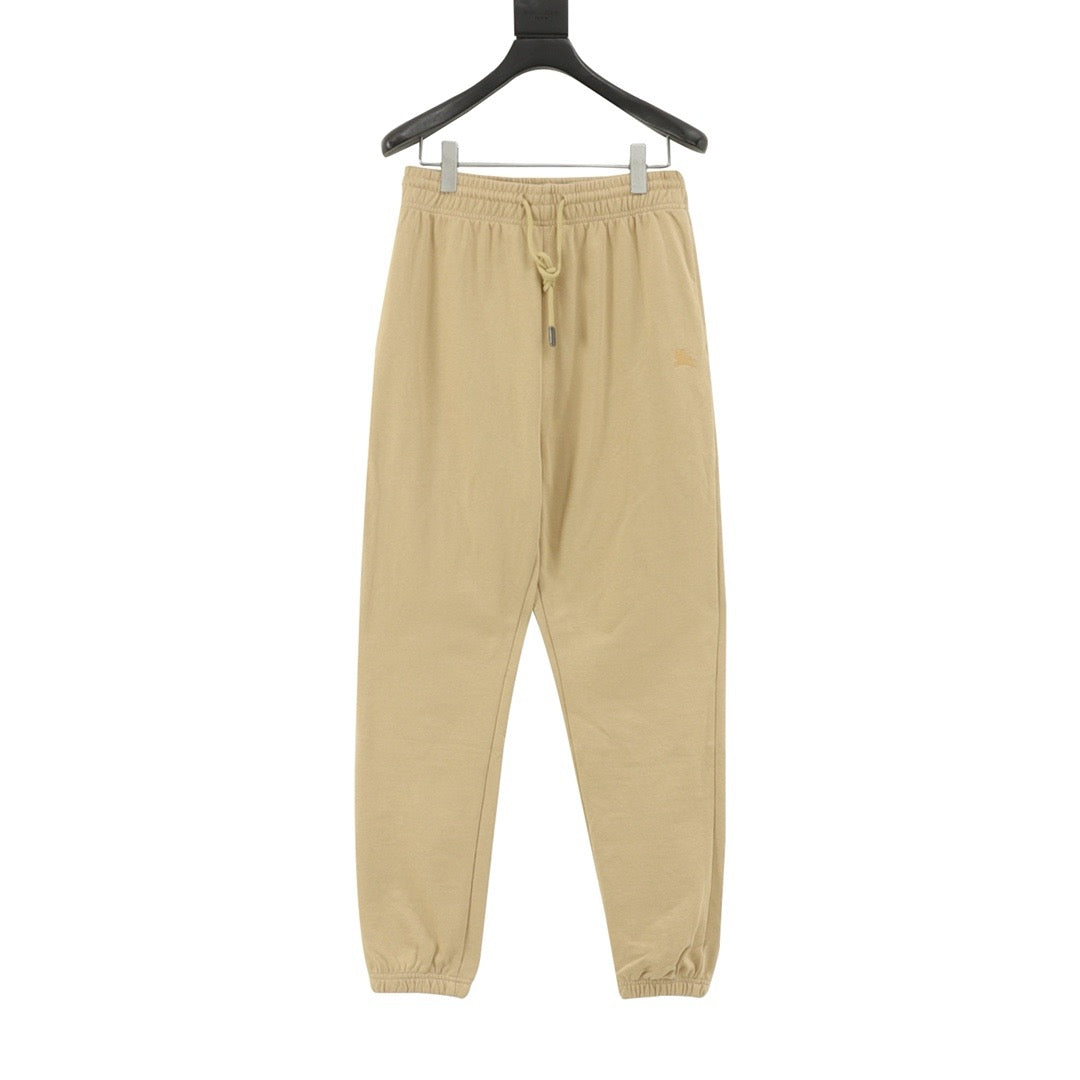 Burberry Women's & Men's Beige Small Logo Drawstring Jogger Pants