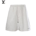 Acne Studios White Grid Pattern Elastic Waist Shorts