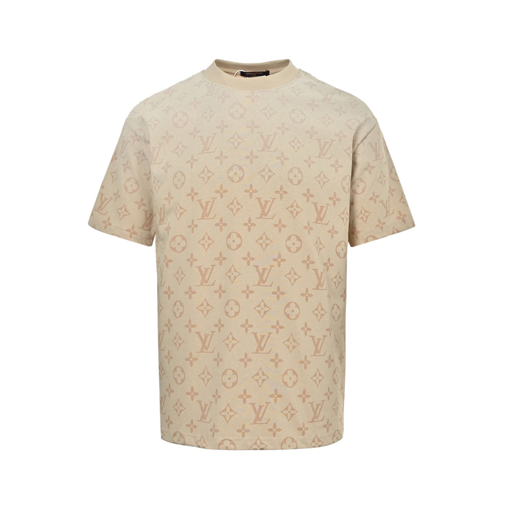 Louis Vuitton All-Over Monogram Short-Sleeve T-Shirt in Beige