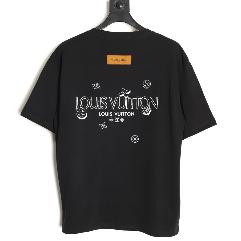 Louis Vuitton Women's / Men's Sketch Monogram Print T-Shirt in Black