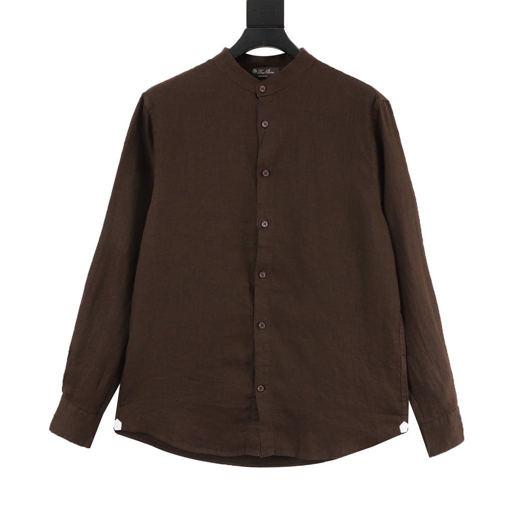 Loro Piana Crew Neck Linen Shirt