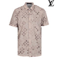 Louis Vuitton Men's Pink Monogram Short Sleeve Shirt
