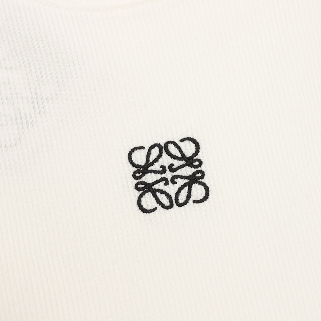 Loewe Anagram Embroidered Ribbed Long-Sleeve Top