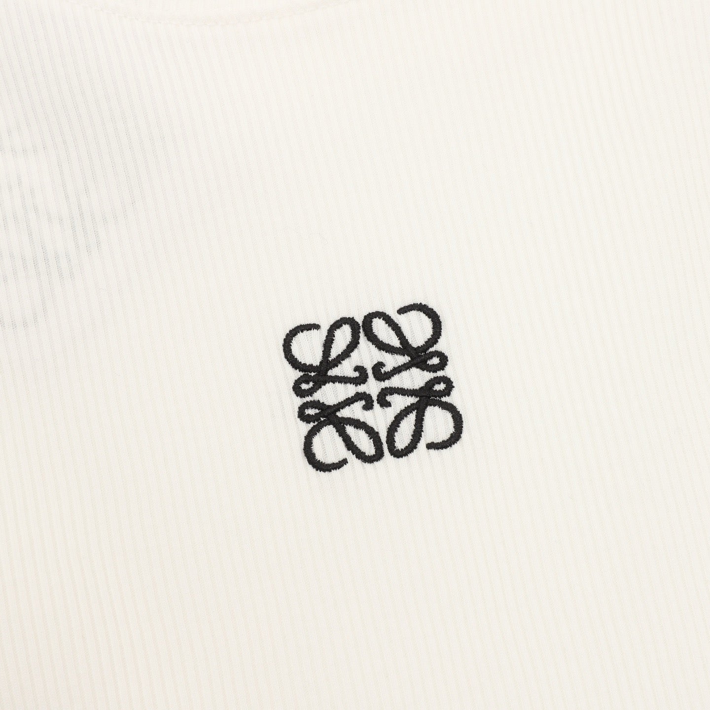 Loewe Anagram Embroidered Ribbed Long-Sleeve Top