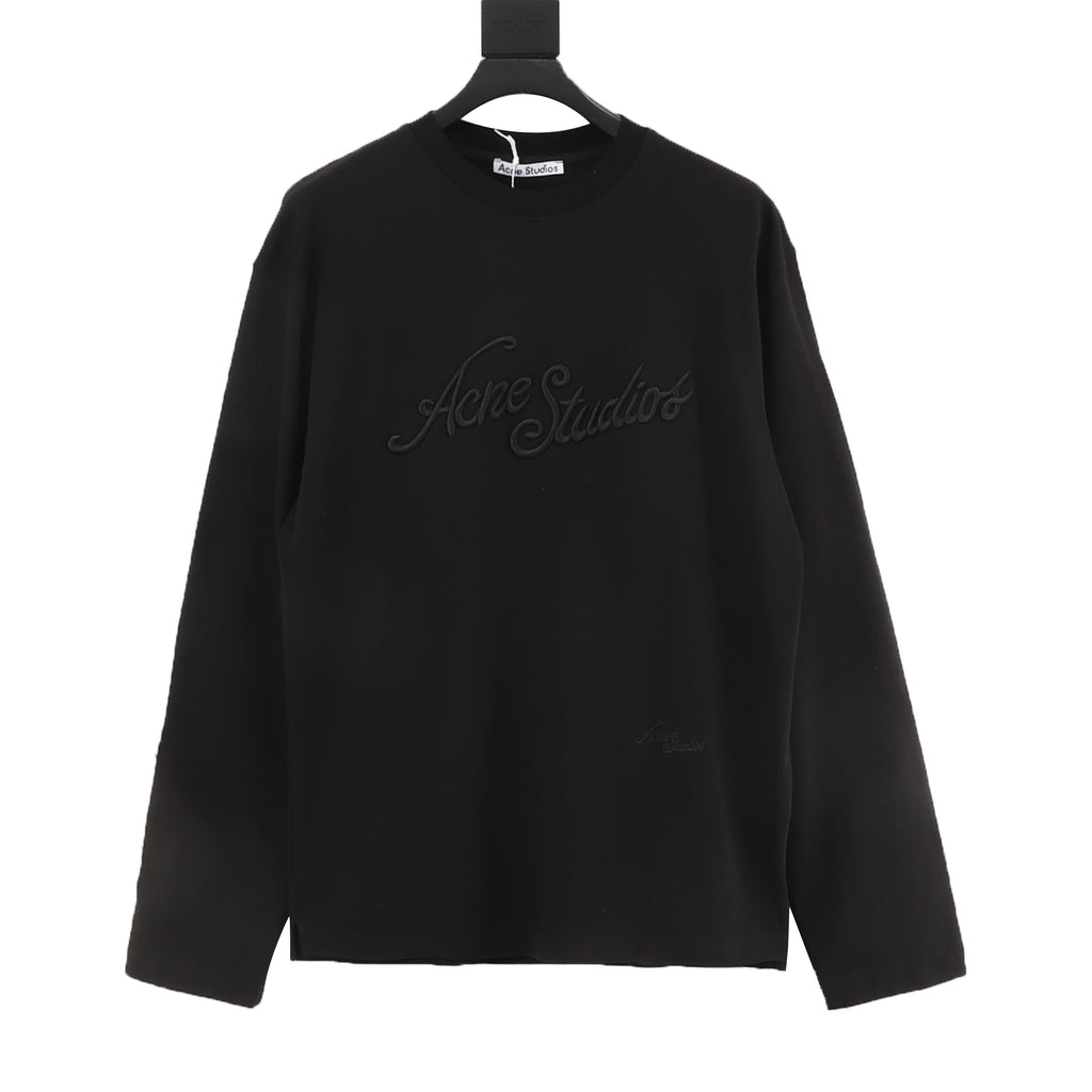 Acne Studios Logo Embroidered Long-Sleeve T-Shirt
