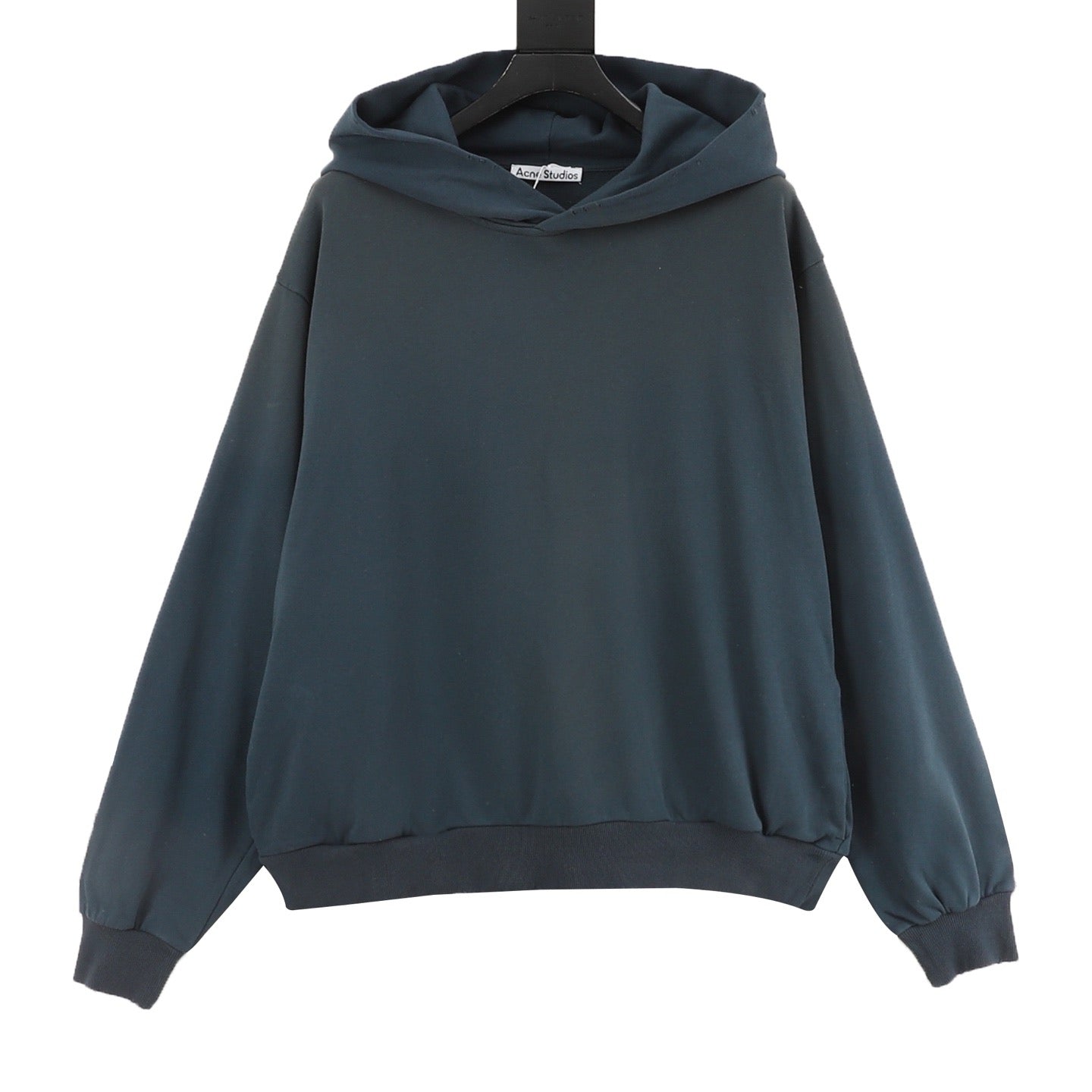 Acne Studios Six-Color Spray Paint Distressed Back Letter Hoodie | Light Grey Oversized Luxury Sweatshirt