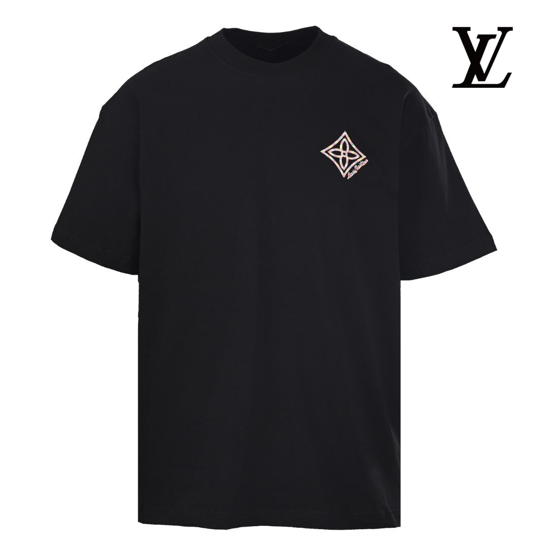 Louis Vuitton Men's Black Diamond Logo T-Shirt