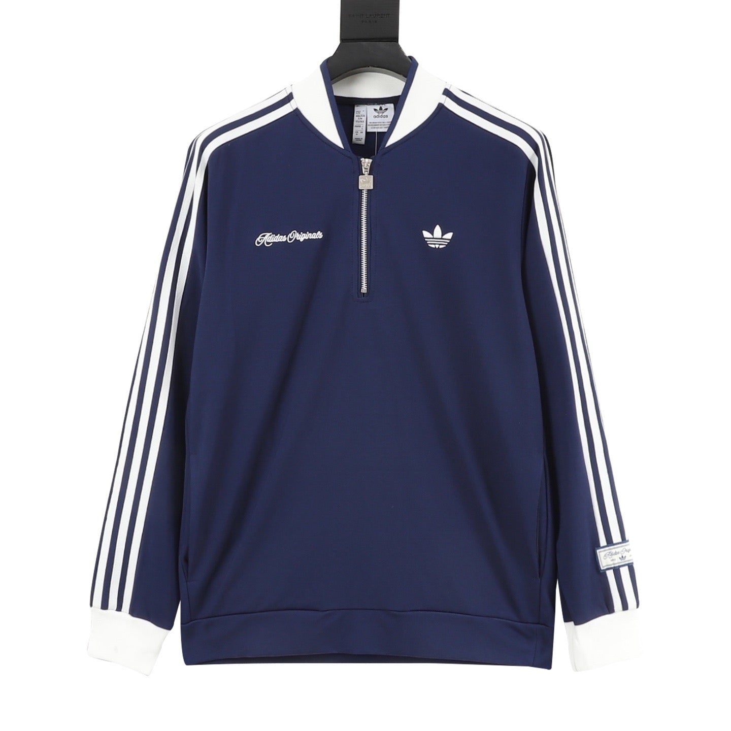 adidas Originals Refined Luxe DLXC Crew Jumper Striped Pullover Sweatshirt