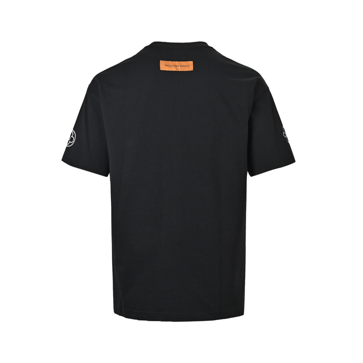 Louis Vuitton Stitched LV Logo Short-Sleeve T-Shirt in Black