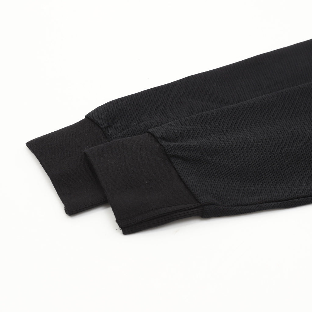 Burberry Women's & Men's Black Vintage Check Collar Long-Sleeve Polo Shirt