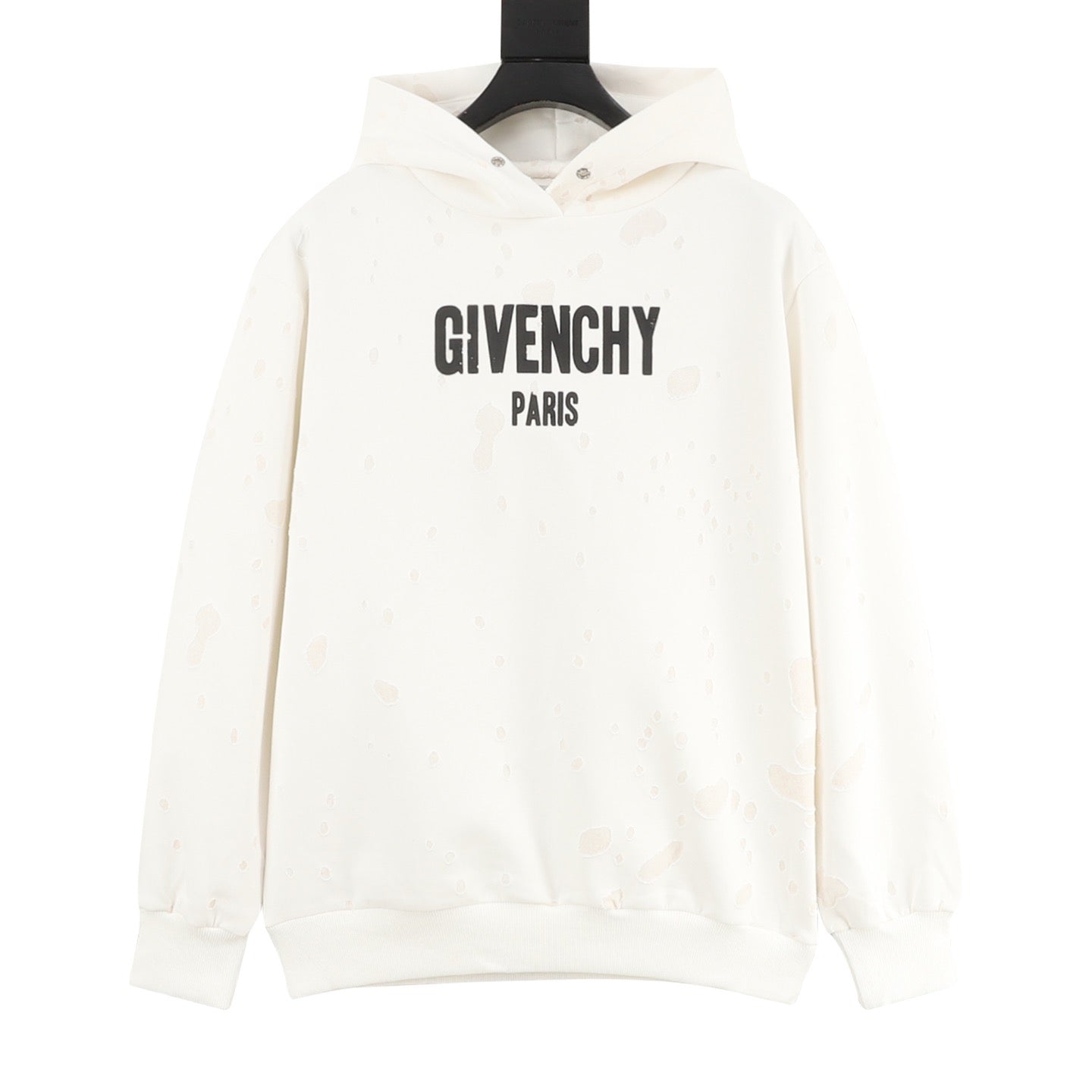 Givenchy Distressed Small Letter Print Hoodie