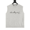 Maison Margiela Women's Men's Light Grey Signature Logo Knit Vest
