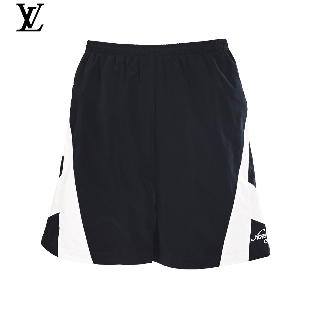 Acne Studios Black and White Color-Block Drawstring Shorts