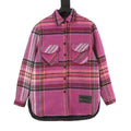 We11done Plaid Wool-Blend Shirt Jacket — Rose Pink, Dual Chest Pockets