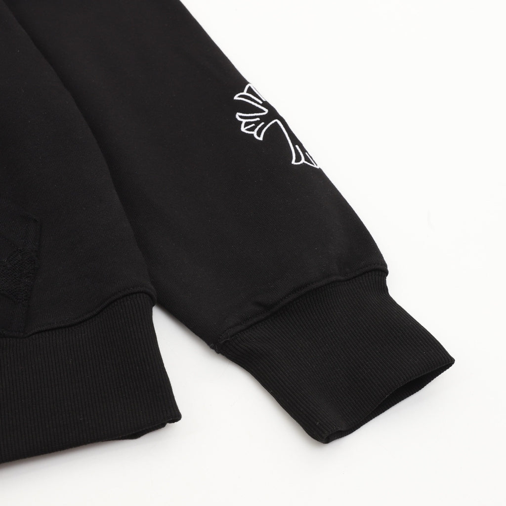 Chrome Hearts Women's / Men's Cross-Print Hoodie in Black