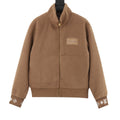 Louis Vuitton Women's & Men's Camel Stand-Collar Full-Zip Fleece Jacket
