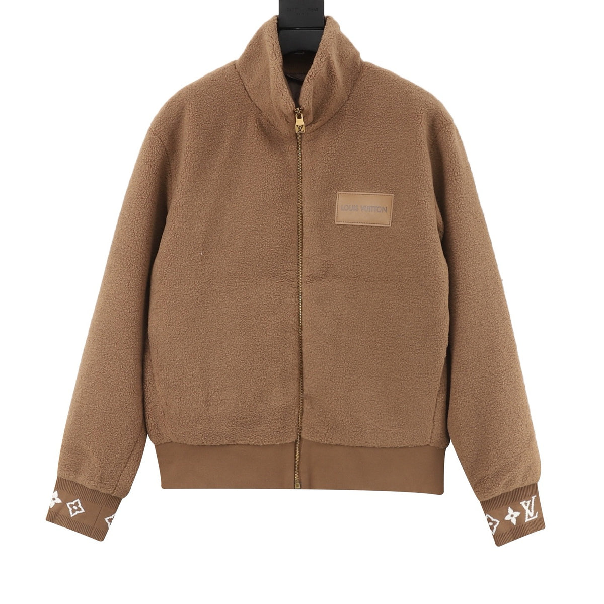 Louis Vuitton Women's & Men's Camel Stand-Collar Full-Zip Fleece Jacket