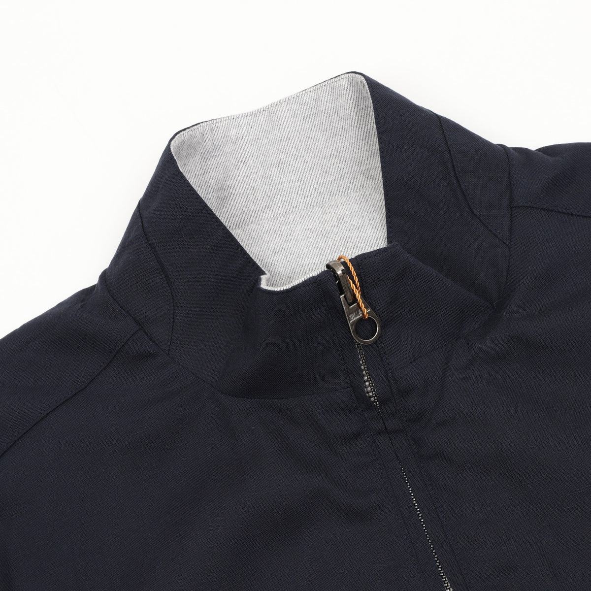 Loro Piana Women's Men's Navy Stand-Collar Zip-Up Jacket