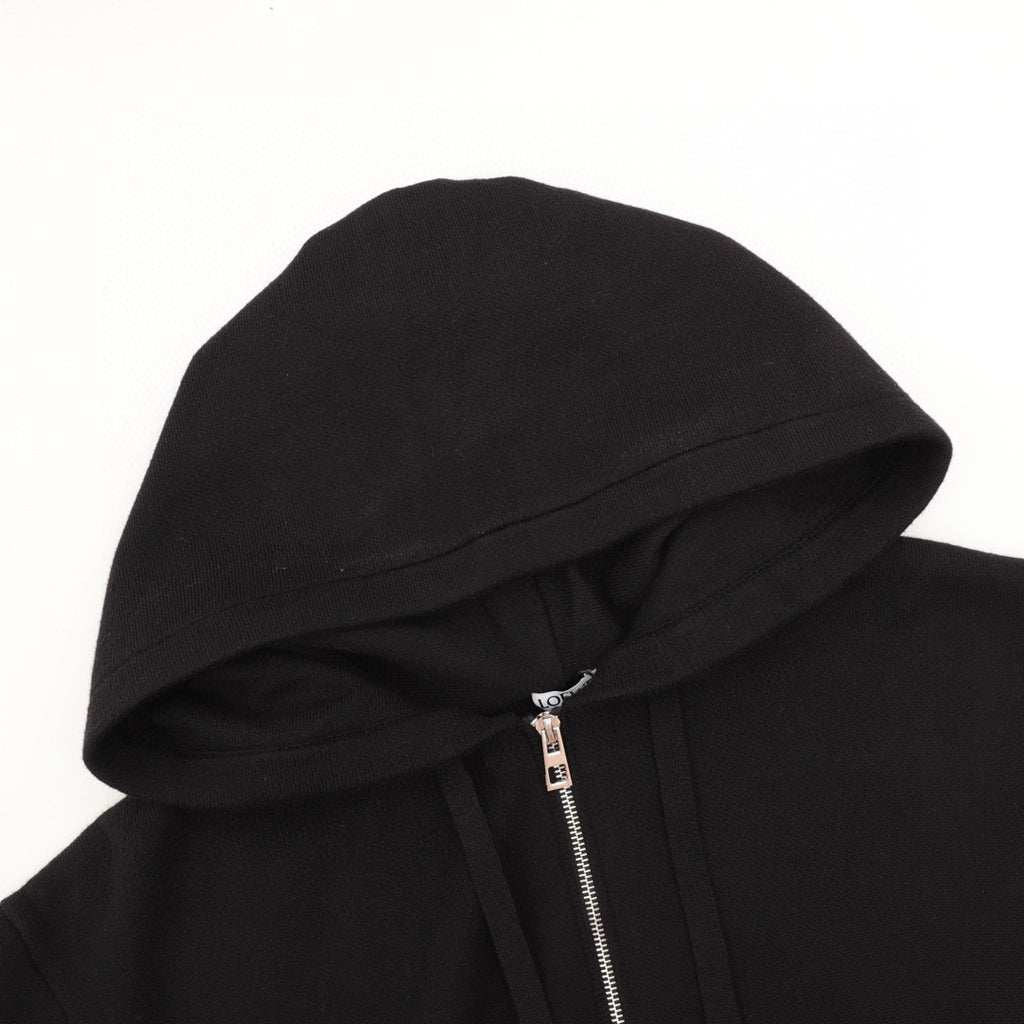 Loewe Anagram Zip-Up Hooded Knit Cardigan