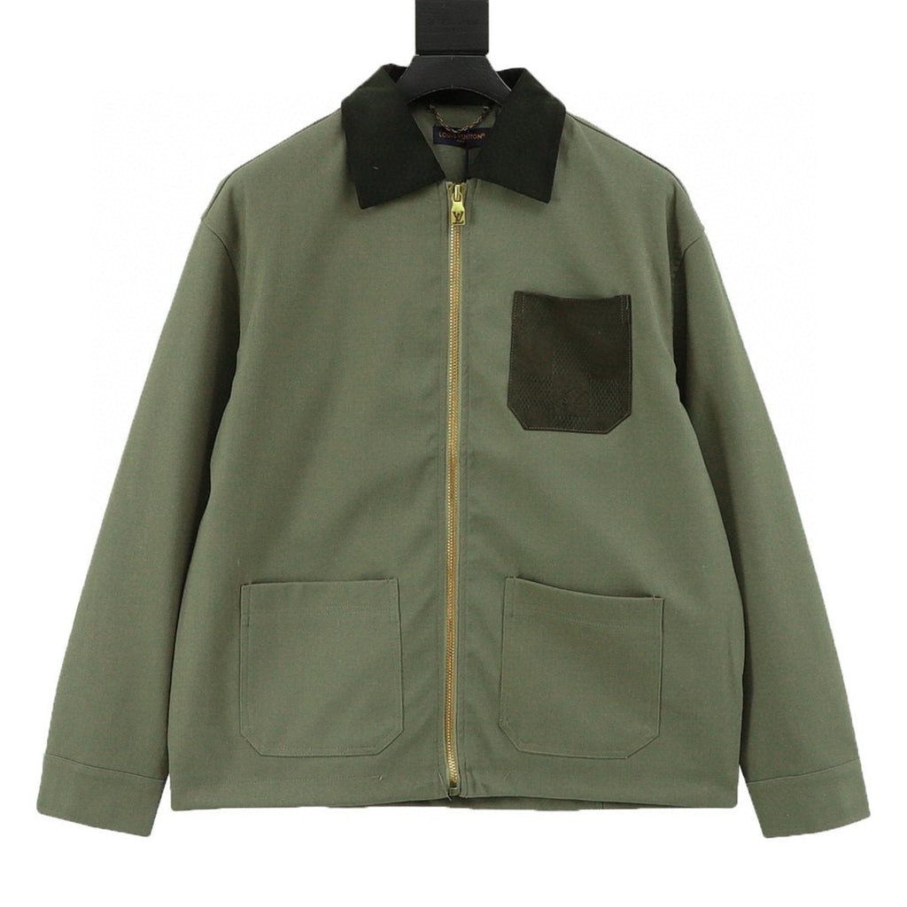 Louis Vuitton Damier Pocket LV Hardware Zip-Up Chore Jacket