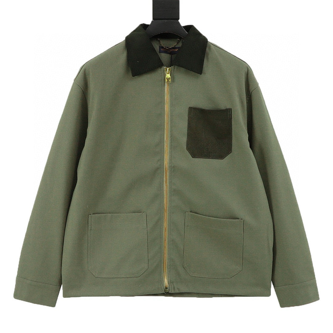 Louis Vuitton Damier Pocket LV Hardware Zip-Up Chore Jacket