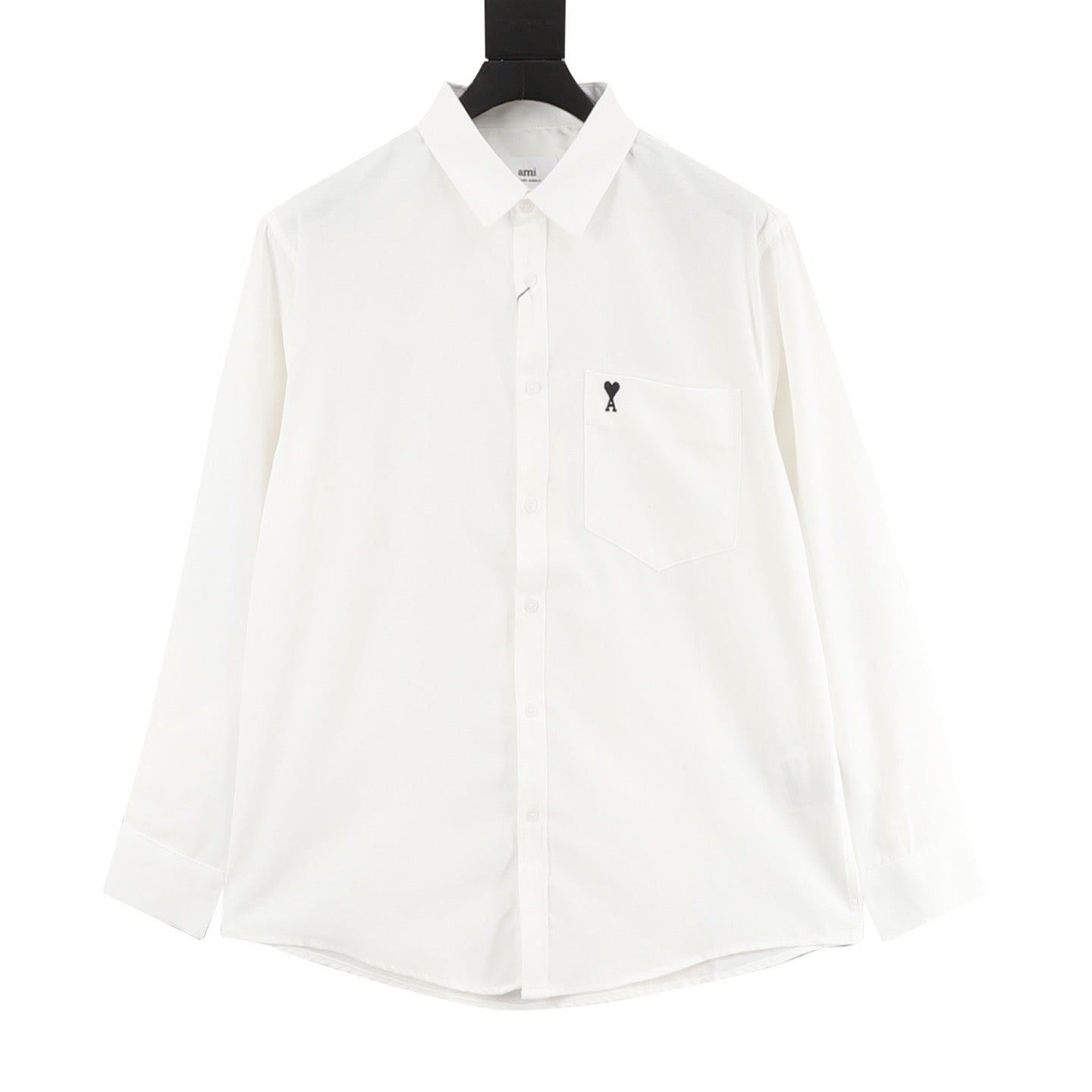 AMI Paris Ami de Cœur Chest Pocket Shirt — Navy Blue | 2026