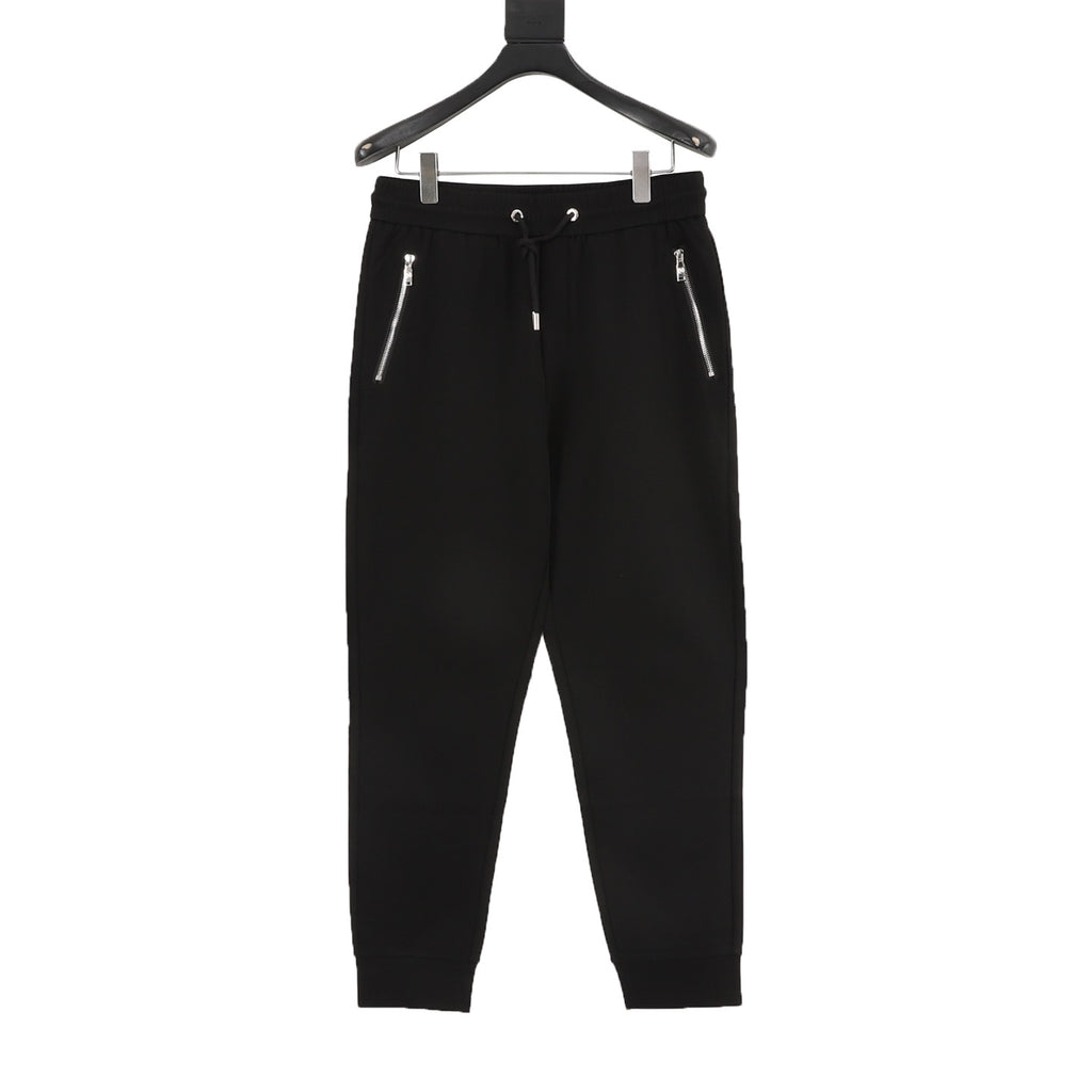 Louis Vuitton SS25 Heraldic Crest Embroidered Zip-Pocket Jogger Pants