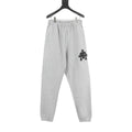 Chrome Hearts Triple Cross Leather Patch Joggers — Grey Marl