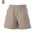 Louis Vuitton Beige Perforated Monogram Elastic Waist Shorts