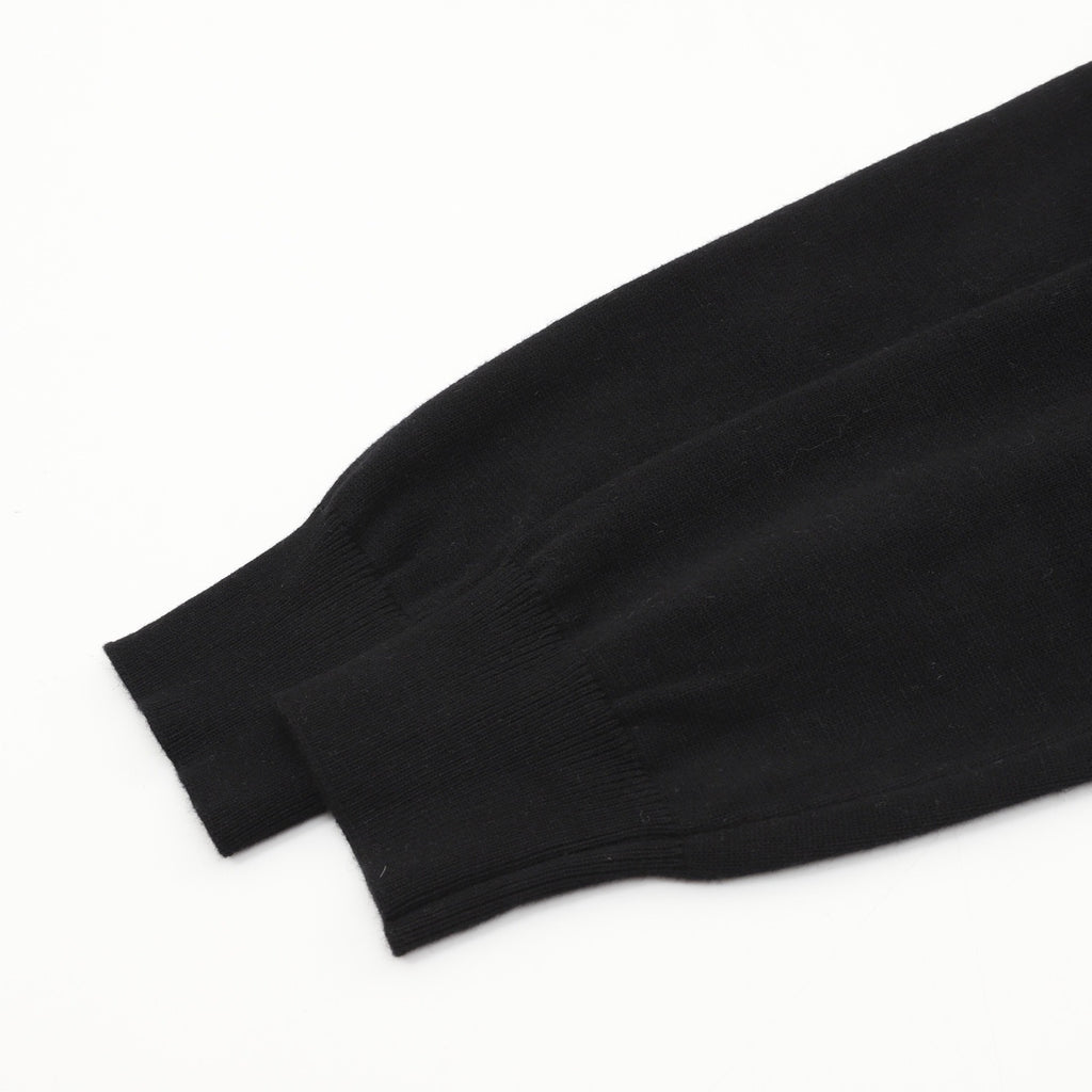 Zegna Women's Men's Black Half-Zip Cashmere Sweater