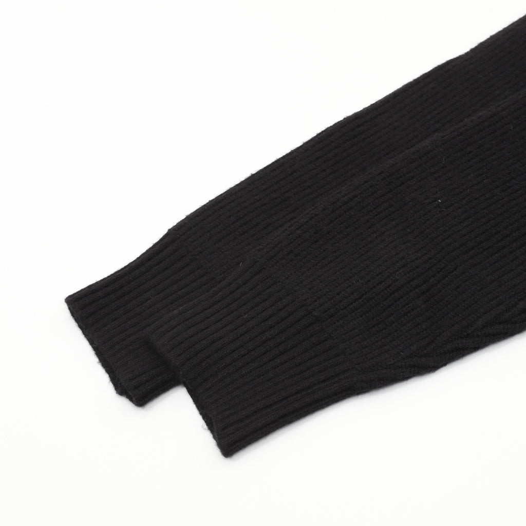 Calvin Klein Women's Men's Black Full-Zip Ribbed Knit Sweater