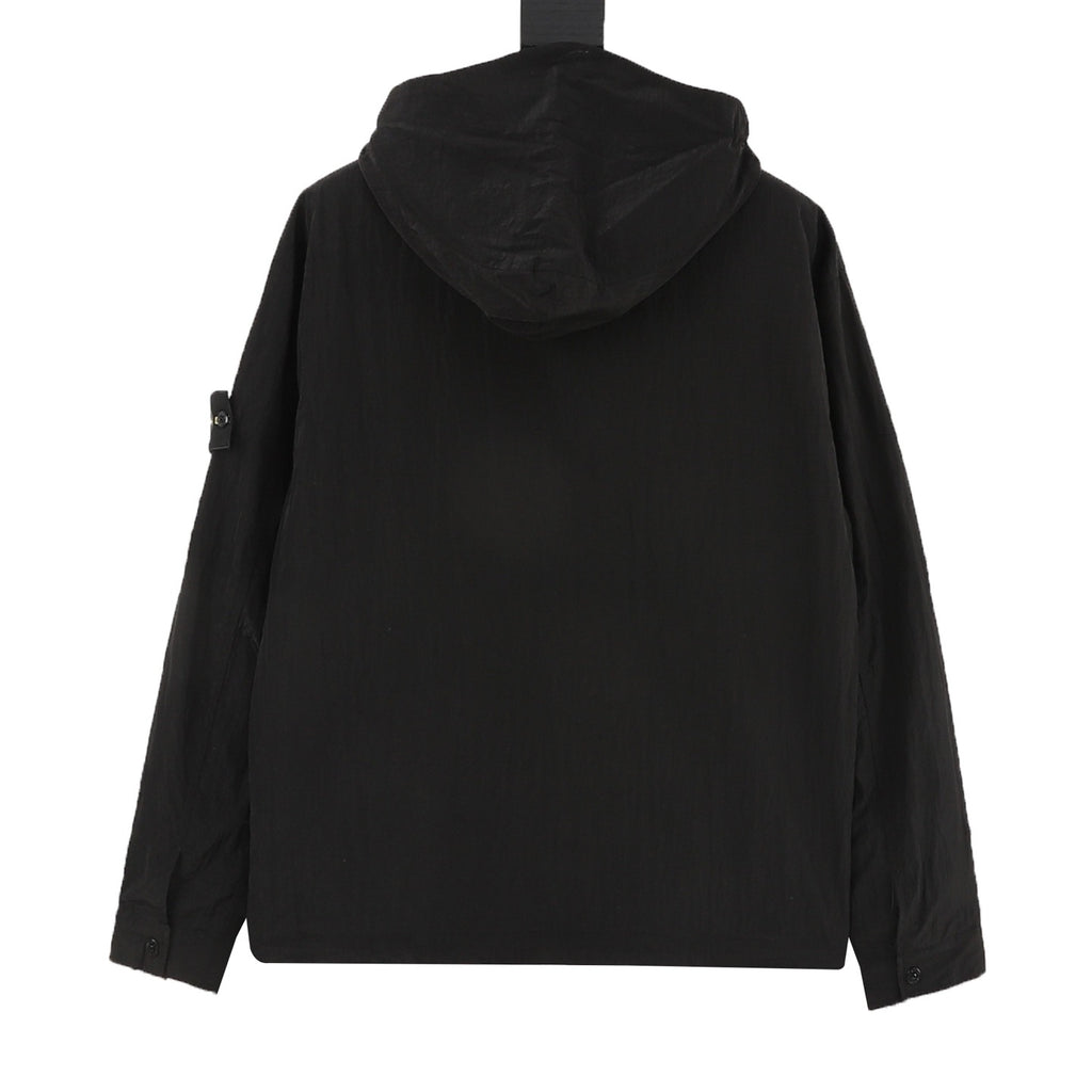 Stone Island Women's Men's Black Hooded Utility Jacket