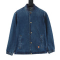 Louis Vuitton Men's Denim Bomber Jacket in Blue