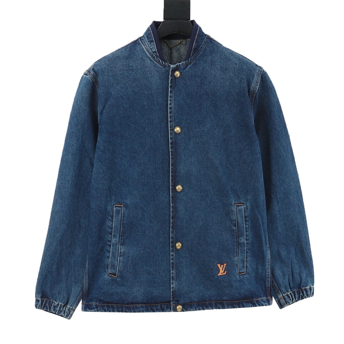 Louis Vuitton Men's Denim Bomber Jacket in Blue
