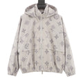 Louis Vuitton Women's & Men's Light Grey Perforated Monogram Hooded Windbreaker