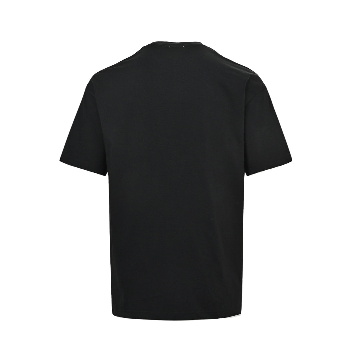 Oversized Crew-Neck Short-Sleeve T-Shirt in Black