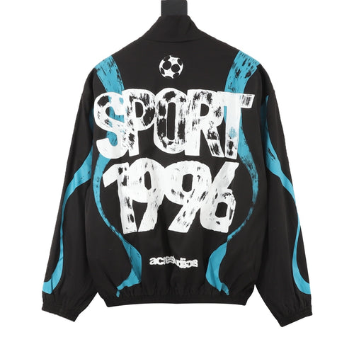 Acne Studios Women's & Men's Black Sport 1996 Print Track Jacket