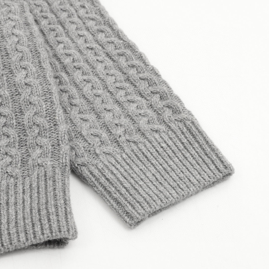 Loewe Oversized Anagram Cable Knit Crew Neck Sweater