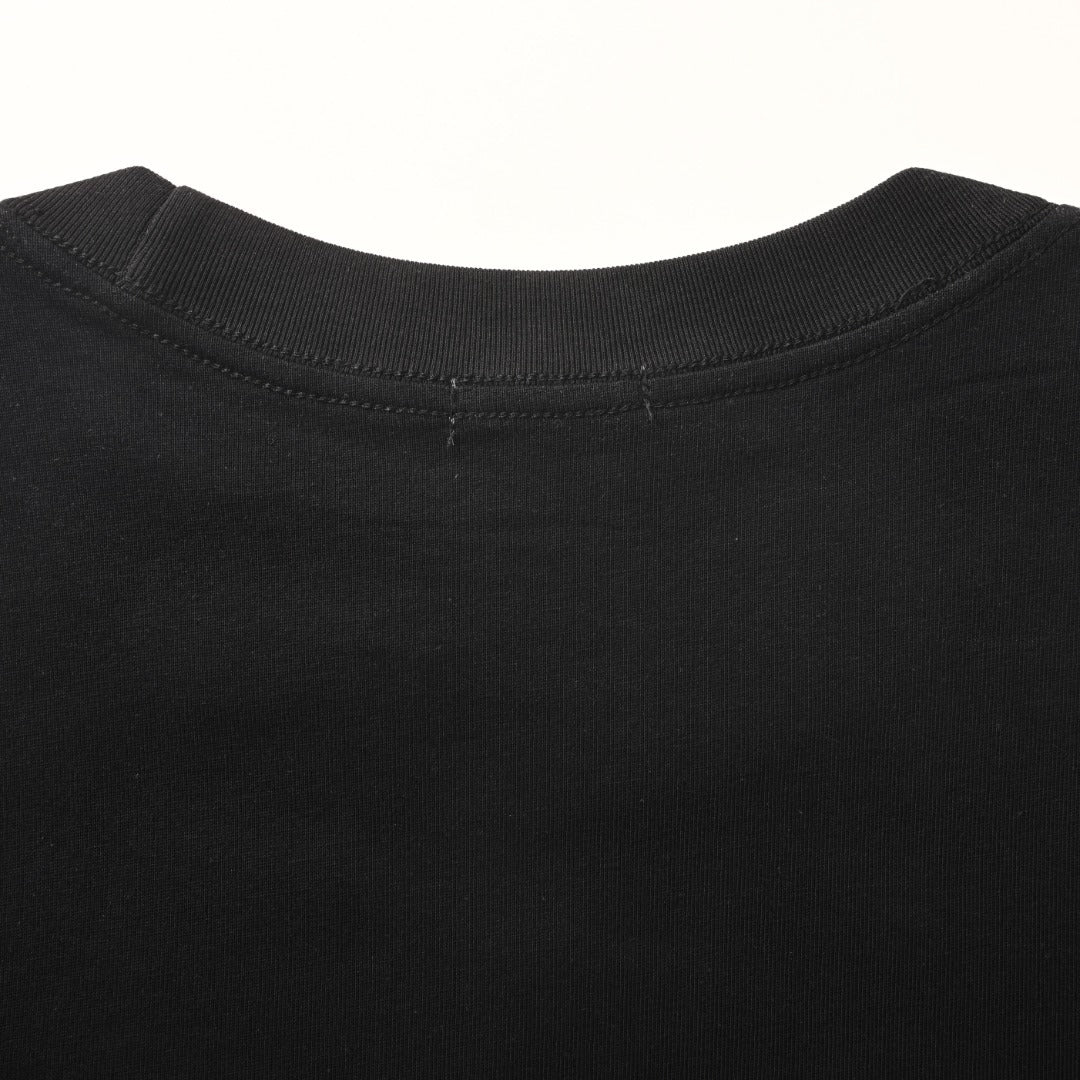 Moncler Men's Black Large Circular Logo T-Shirt