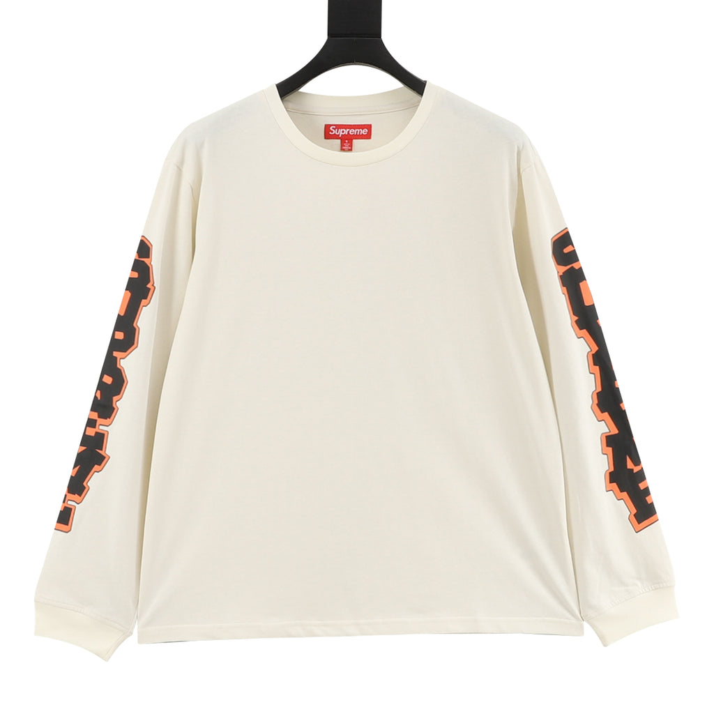 Supreme Cracked Sleeve Print Long-Sleeve T-Shirt