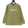 VOGUE Women's Men's Olive Logo Long-Sleeve T-Shirt