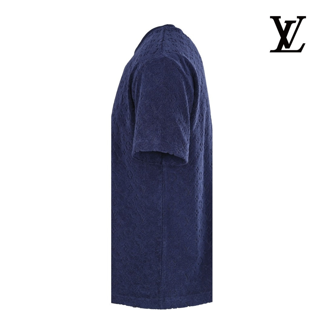 Louis Vuitton Men's Navy Monogram Towelling T-Shirt