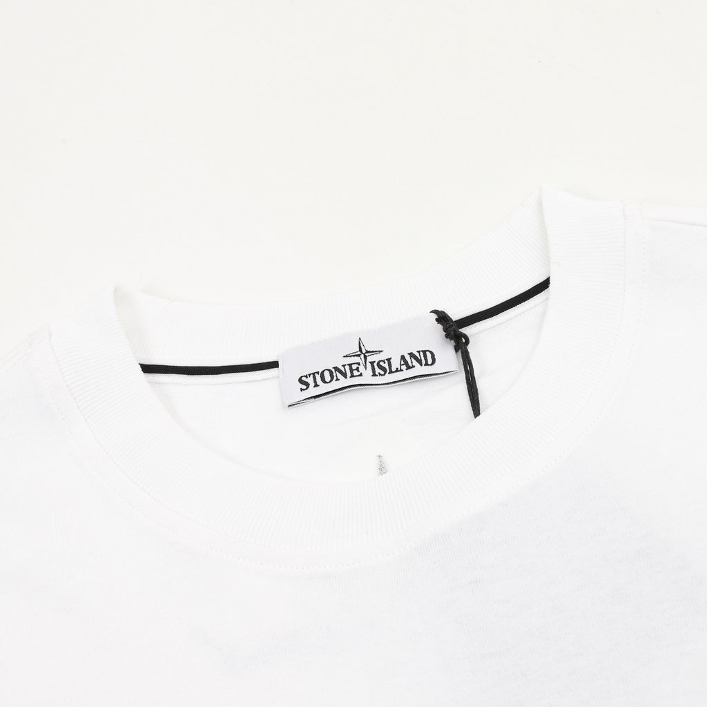Stone Island Pocket Star Embroidered Short-Sleeve T-Shirt in White