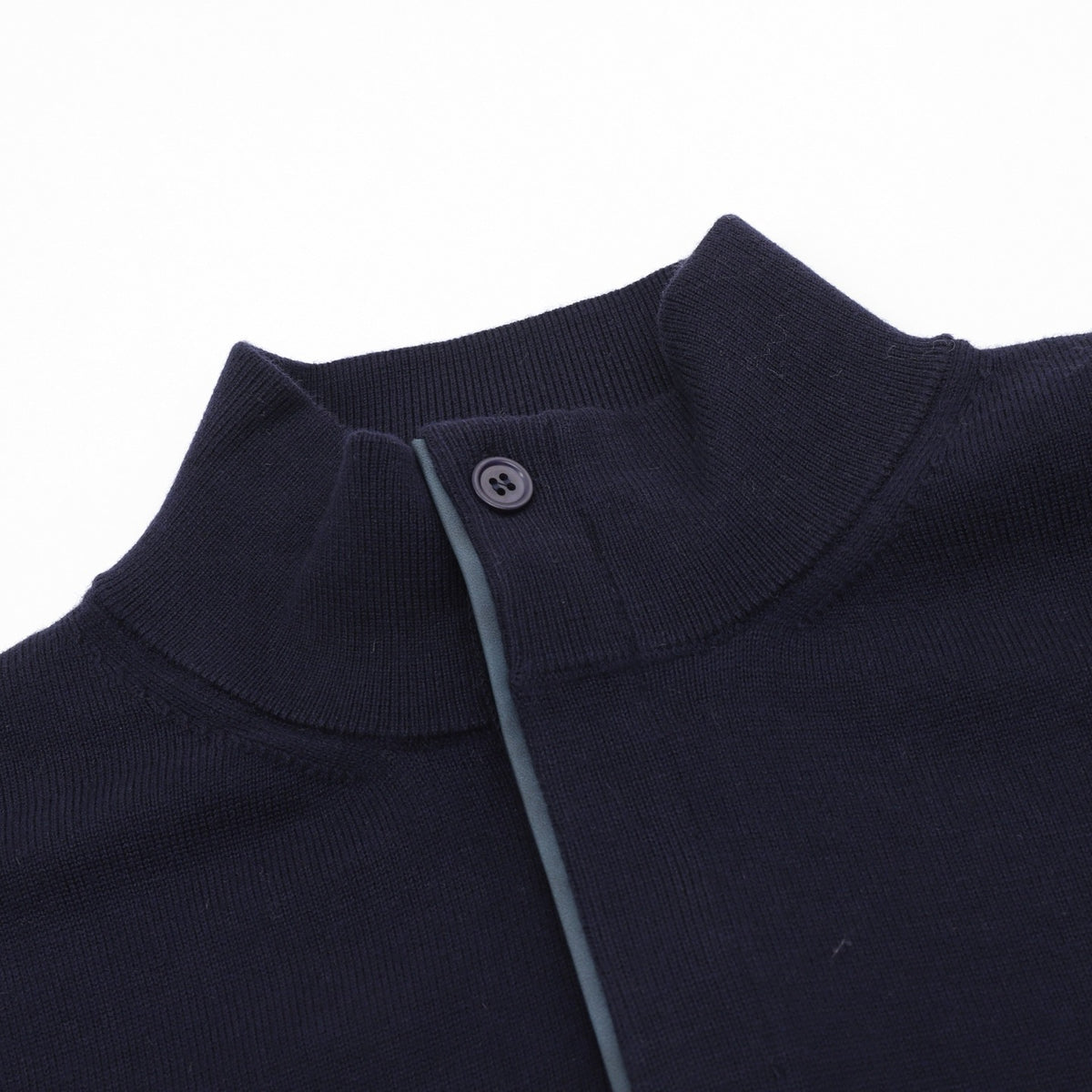 Zegna Women's Men's Navy Half-Zip Cashmere Sweater