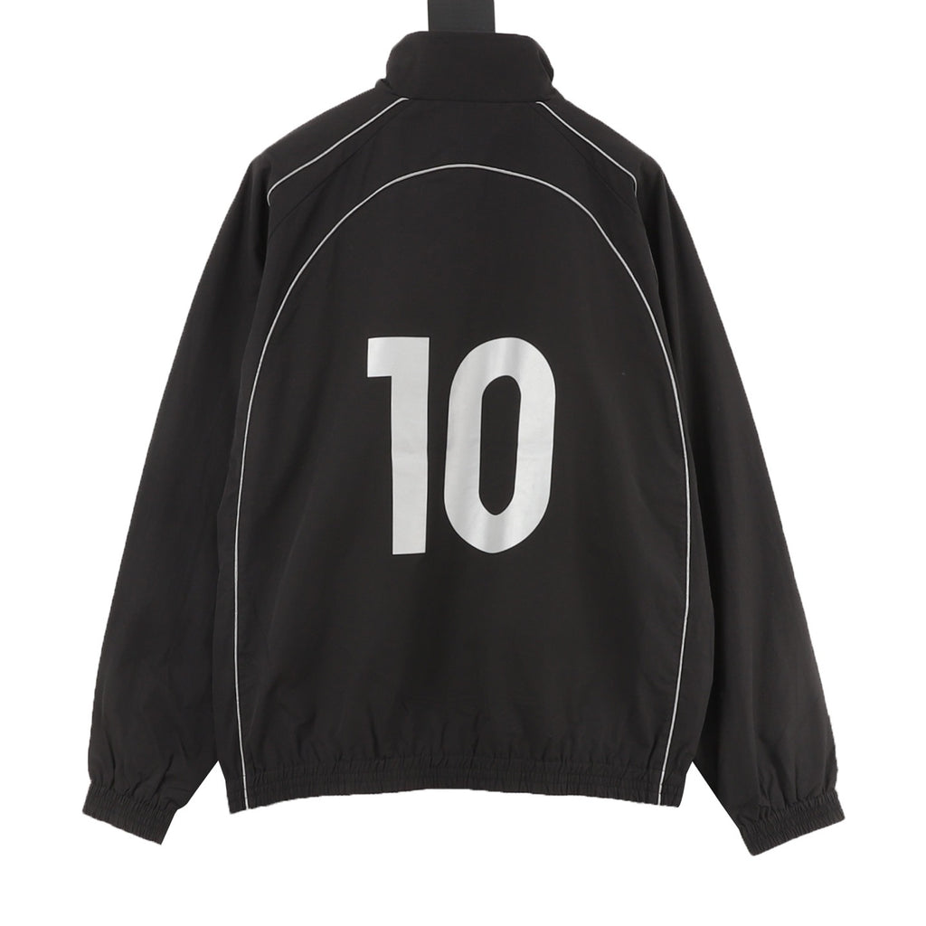 Balenciaga Cotton Poplin Patch-Detail Windbreaker Jacket